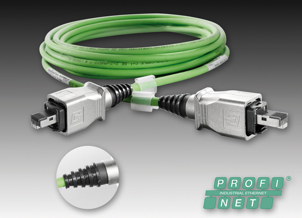 Cavo IE Weidmüller per PROFINET: il cavo stampato per Ethernet industriale con connettori PushPull offre una soluzione di connettività affidabile per l’uso in applicazioni industriali